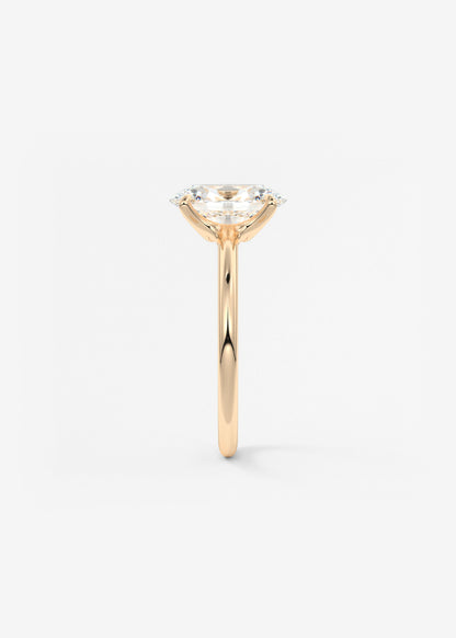 Oval Solitaire With Raised Basket Gallery Lab Grown Diamond Engagement Ring