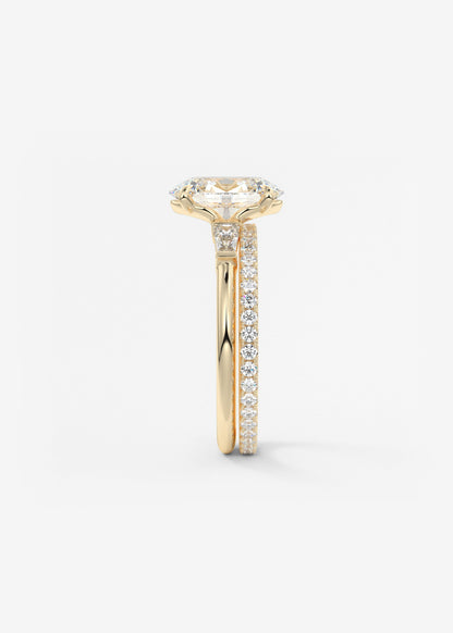 Oval Solitaire With Raised Basket Gallery Lab Grown Diamond Engagement Ring