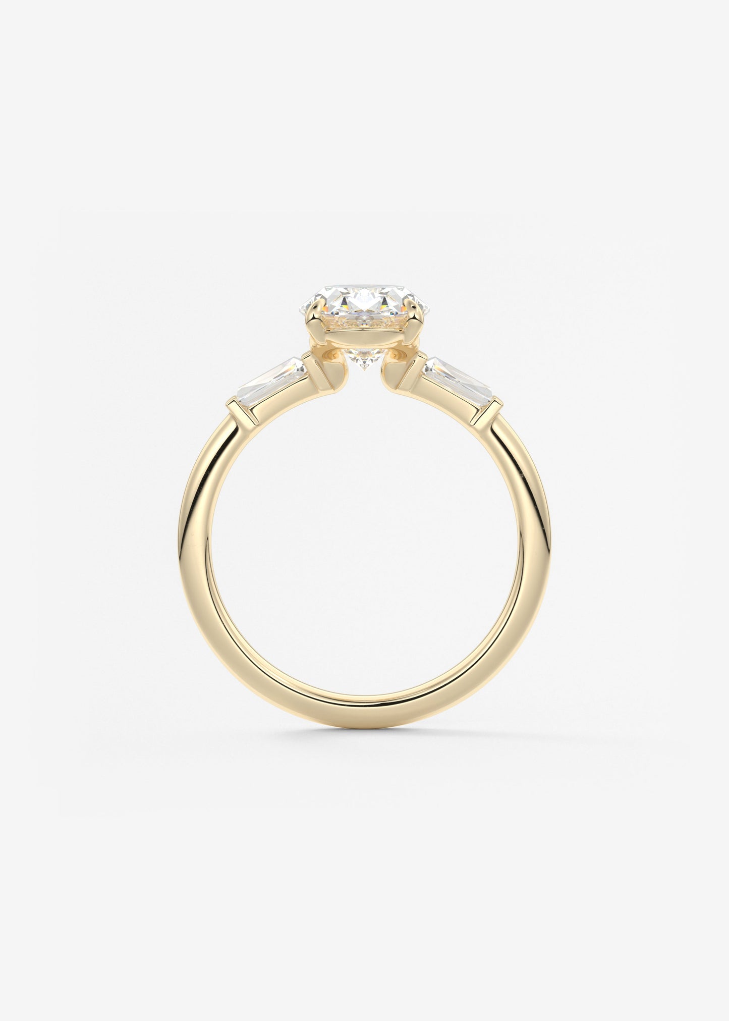 Oval Solitaire With Raised Basket Gallery Lab Grown Diamond Engagement Ring
