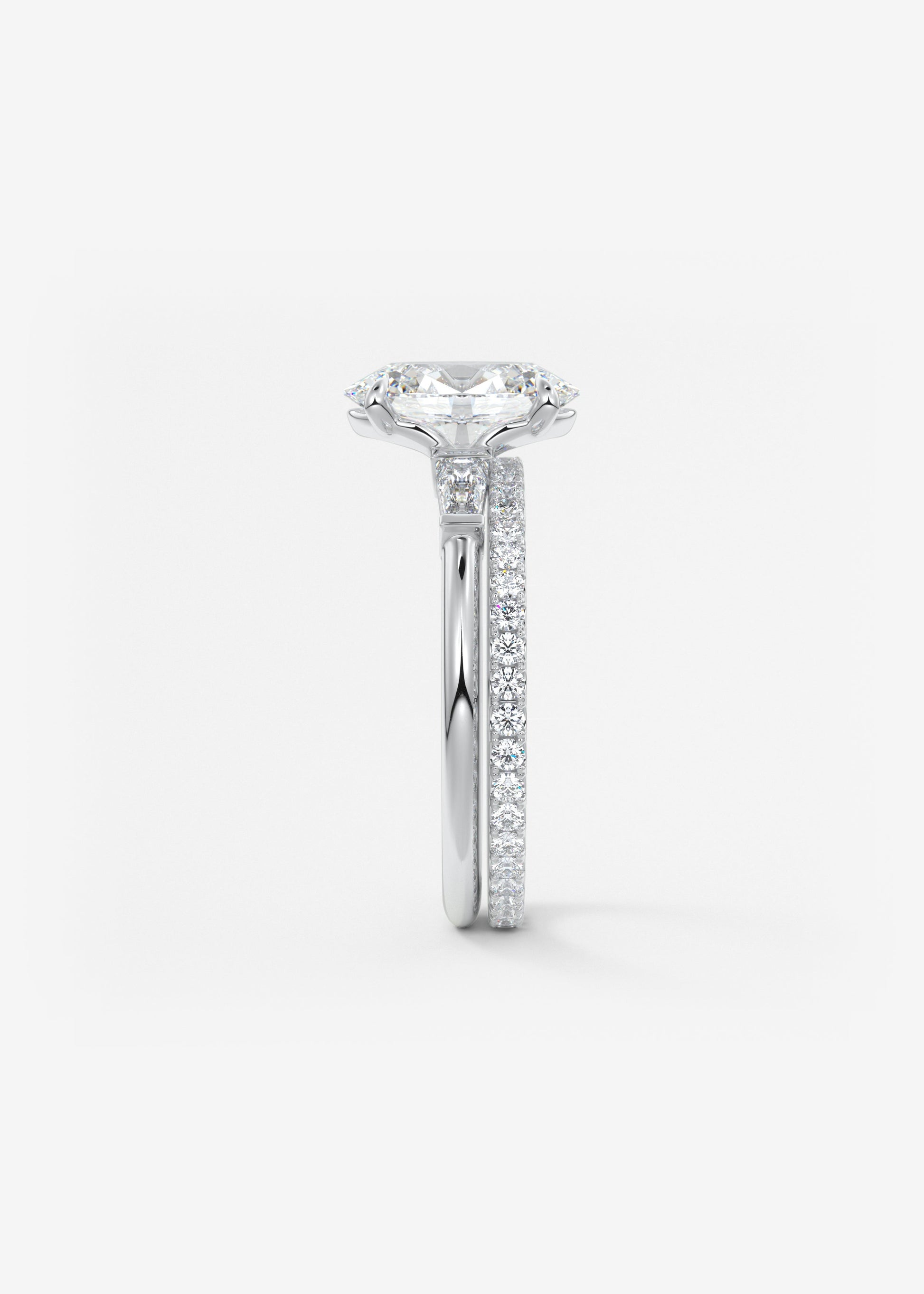 Oval Solitaire With Raised Basket Gallery Lab Grown Diamond Engagement Ring