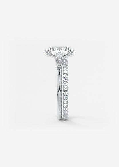 Oval Solitaire With Raised Basket Gallery Lab Grown Diamond Engagement Ring