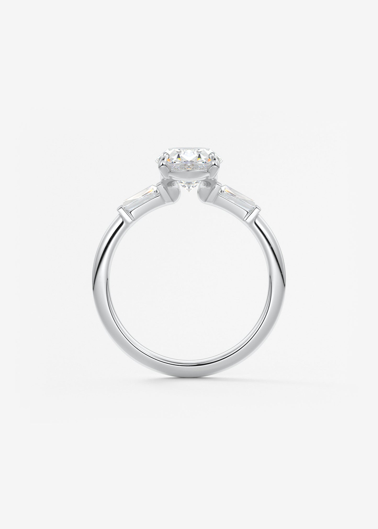 Oval Solitaire With Raised Basket Gallery Lab Grown Diamond Engagement Ring