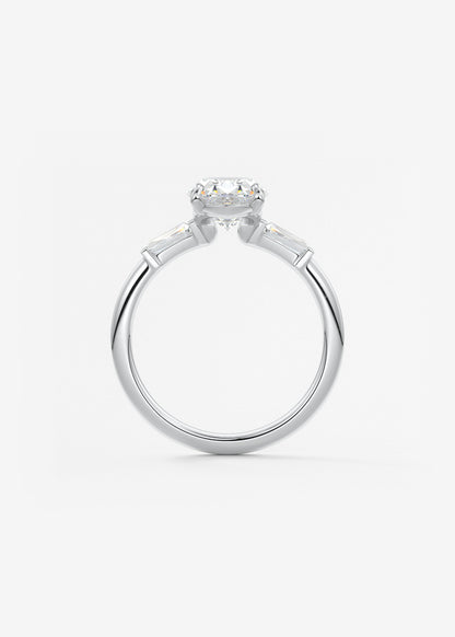 Oval Solitaire With Raised Basket Gallery Lab Grown Diamond Engagement Ring