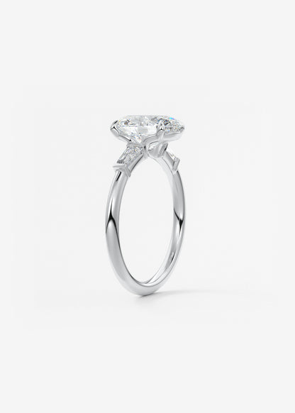 Oval Solitaire With Raised Basket Gallery Lab Grown Diamond Engagement Ring