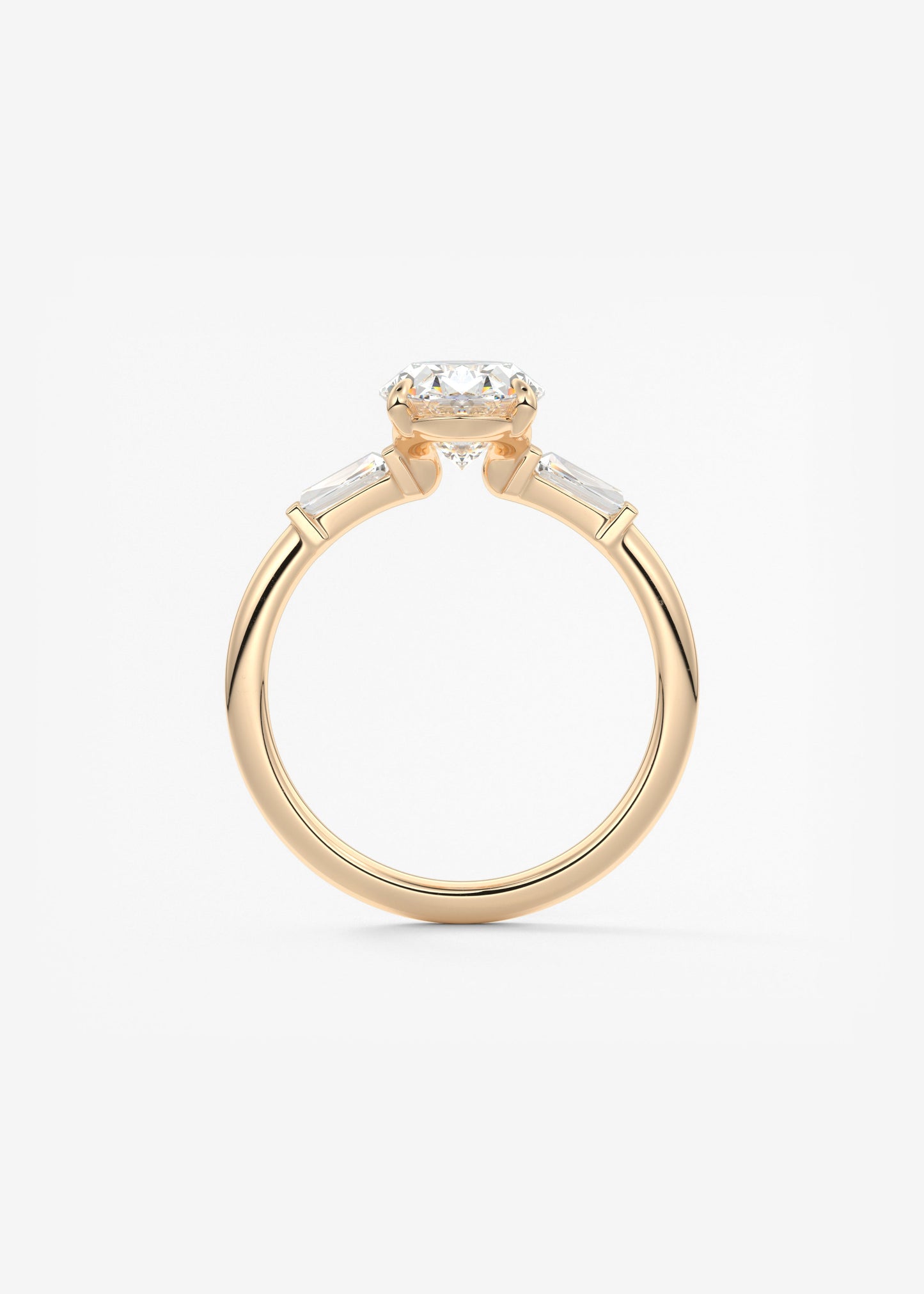 Oval Solitaire With Raised Basket Gallery Lab Grown Diamond Engagement Ring