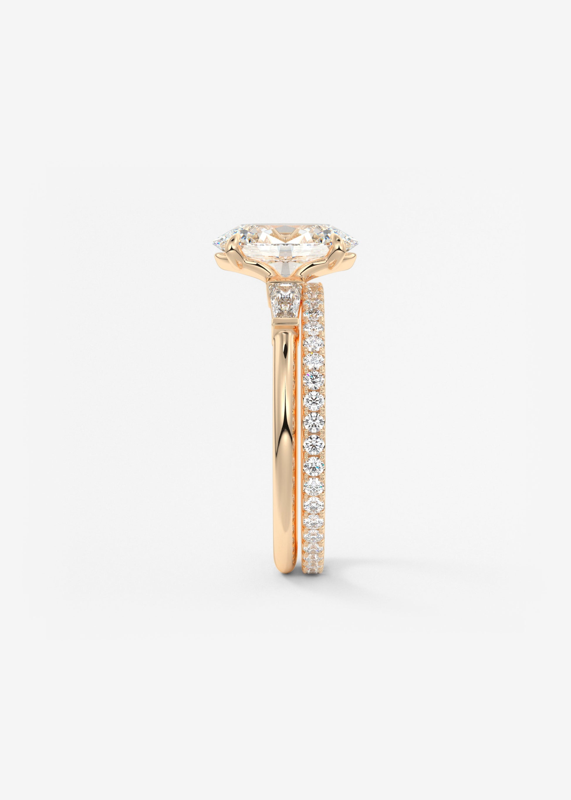 Oval Solitaire With Raised Basket Gallery Lab Grown Diamond Engagement Ring