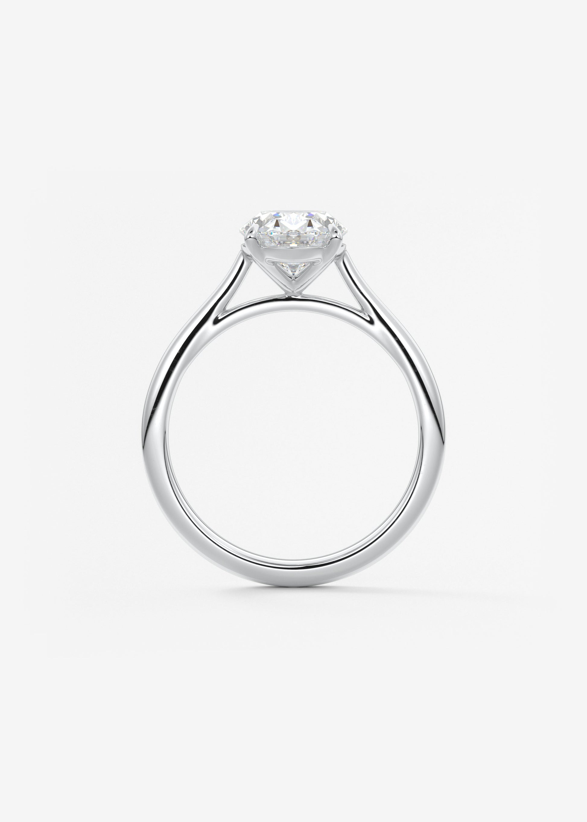 Oval Solitaire With Raised Basket Gallery Lab Grown Diamond Engagement Ring
