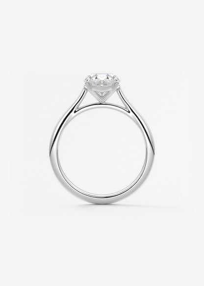 Oval Solitaire With Raised Basket Gallery Lab Grown Diamond Engagement Ring