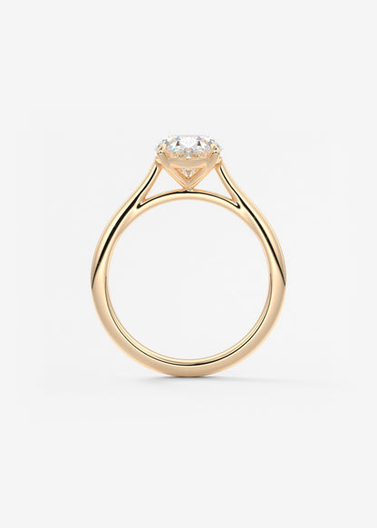 Oval Solitaire With Raised Basket Gallery Lab Grown Diamond Engagement Ring