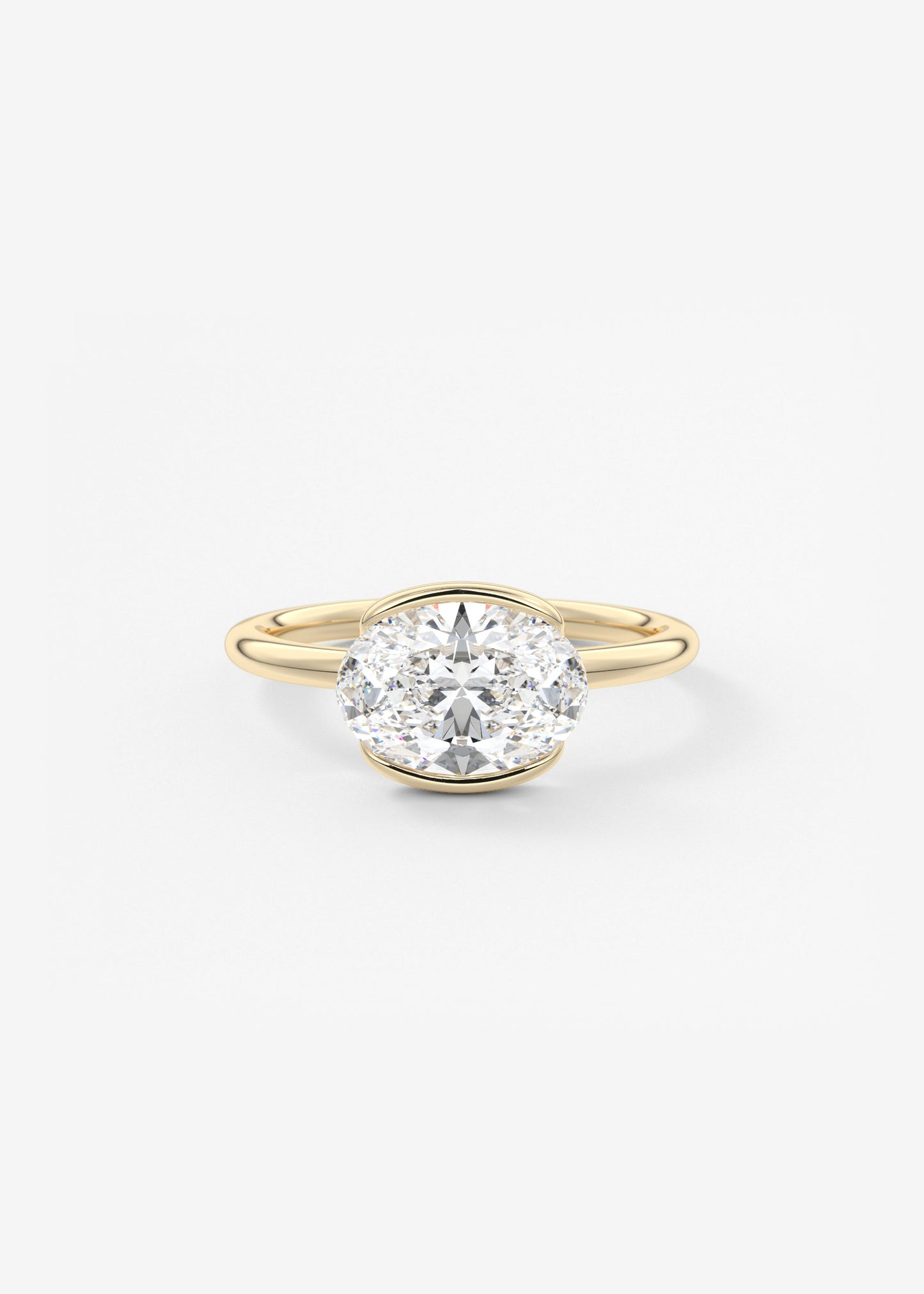 Oval Solitaire With Raised Basket Gallery Lab Grown Diamond Engagement Ring