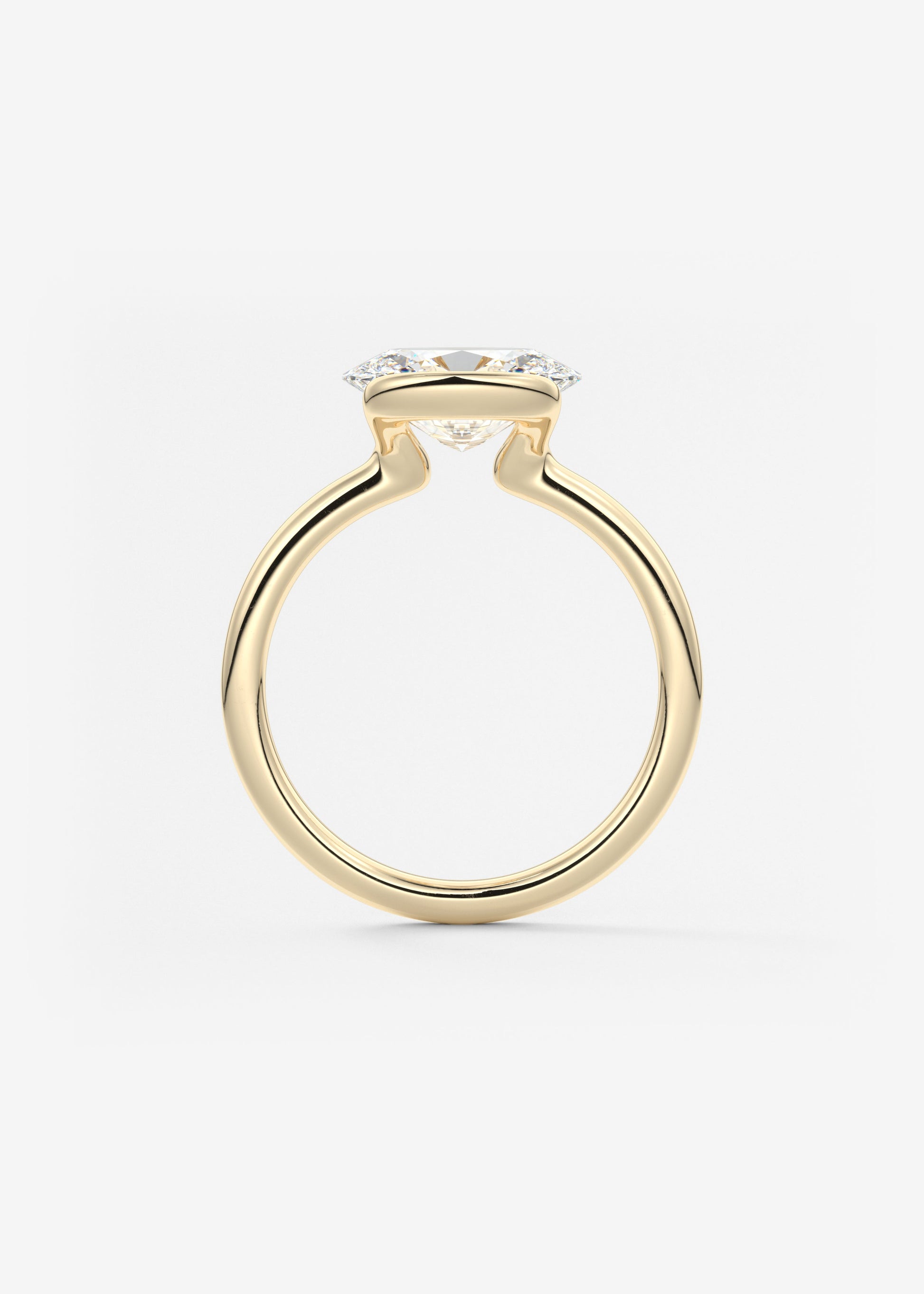 Oval Solitaire With Raised Basket Gallery Lab Grown Diamond Engagement Ring