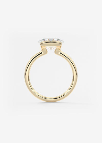 Oval Solitaire With Raised Basket Gallery Lab Grown Diamond Engagement Ring