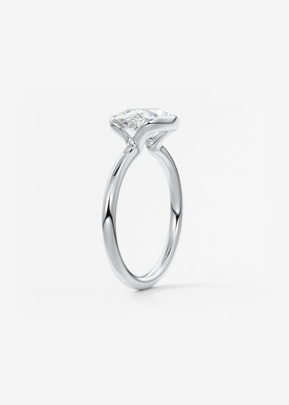 Oval Solitaire With Raised Basket Gallery Lab Grown Diamond Engagement Ring