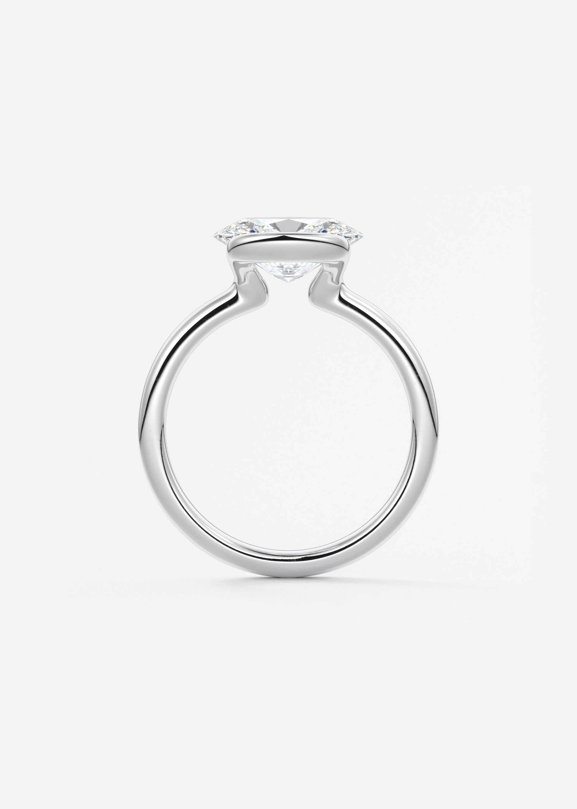 Oval Solitaire With Raised Basket Gallery Lab Grown Diamond Engagement Ring