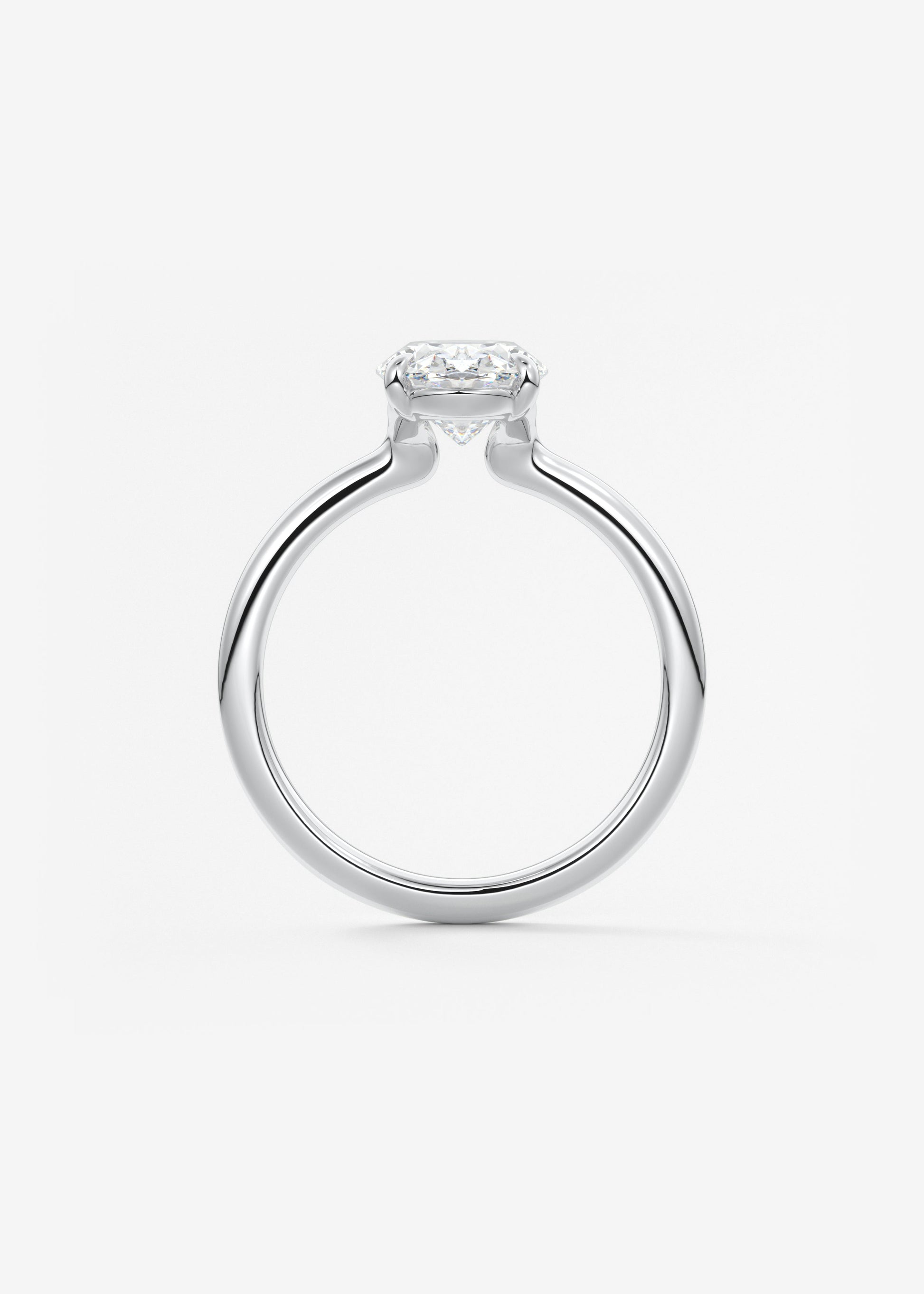 Oval Solitaire With Raised Basket Gallery Lab Grown Diamond Engagement Ring