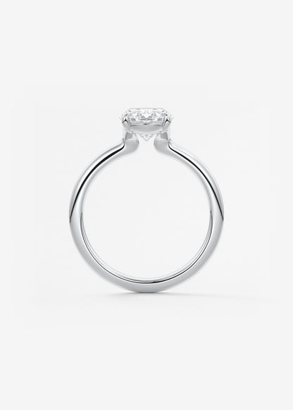 Oval Solitaire With Raised Basket Gallery Lab Grown Diamond Engagement Ring