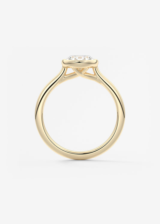 Oval Solitaire With Raised Basket Gallery Lab Grown Diamond Engagement Ring