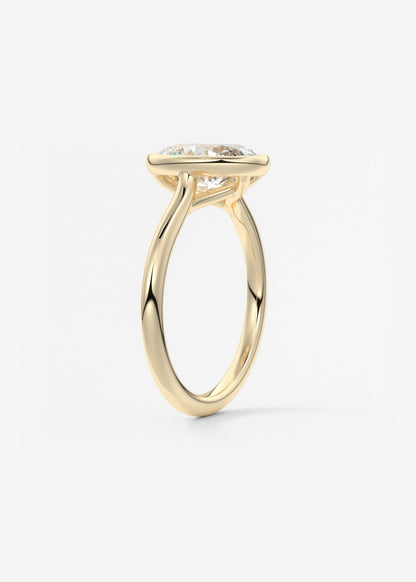 Oval Solitaire With Raised Basket Gallery Lab Grown Diamond Engagement Ring