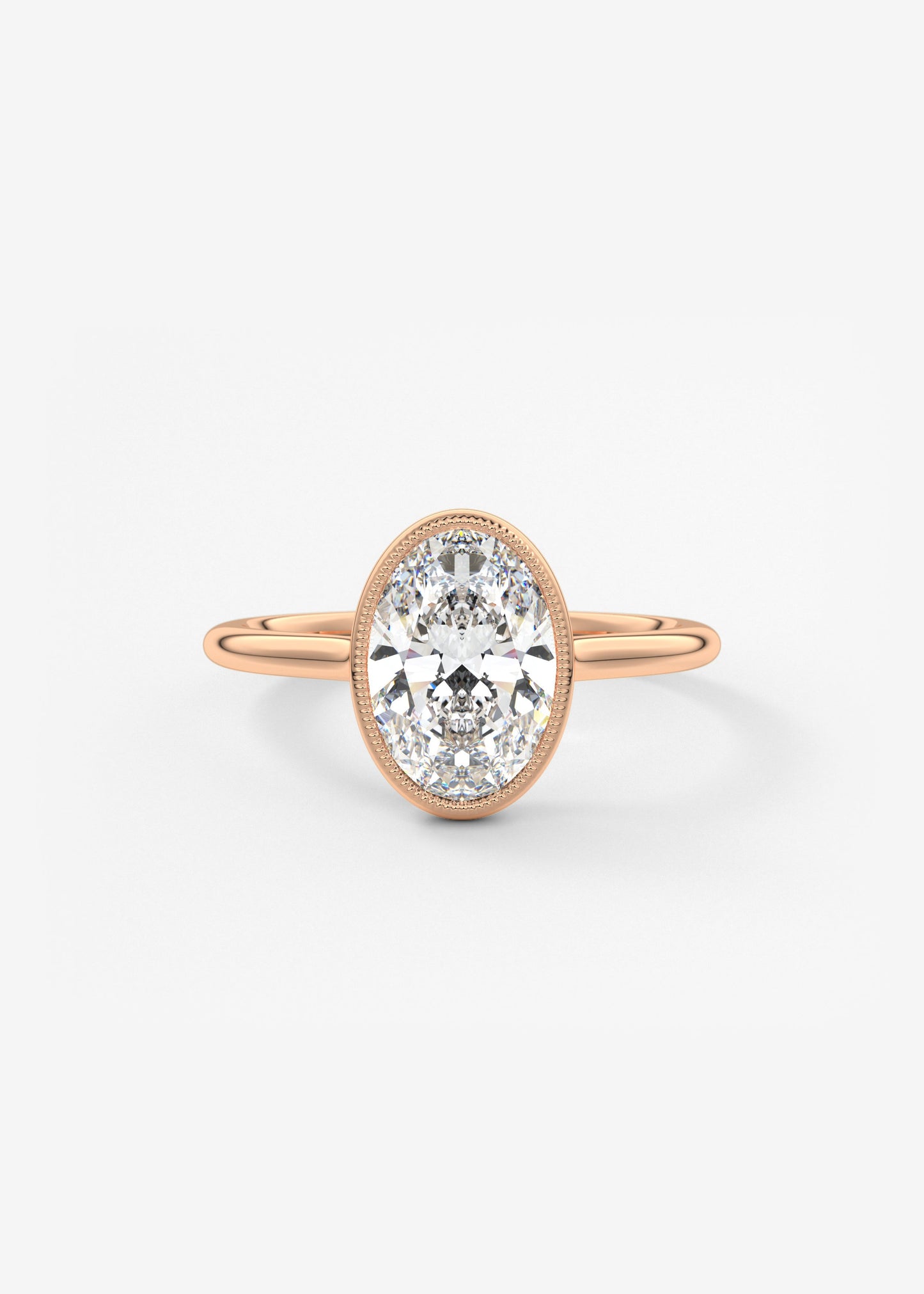 Oval Solitaire With Raised Basket Gallery Lab Grown Diamond Engagement Ring