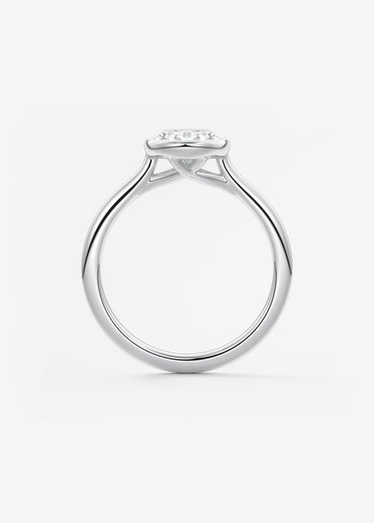 Oval Solitaire With Raised Basket Gallery Lab Grown Diamond Engagement Ring