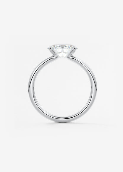 Oval Solitaire With Raised Basket Gallery Lab Grown Diamond Engagement Ring