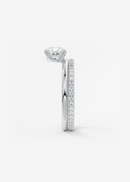 Oval Solitaire With Raised Basket Gallery Lab Grown Diamond Engagement Ring