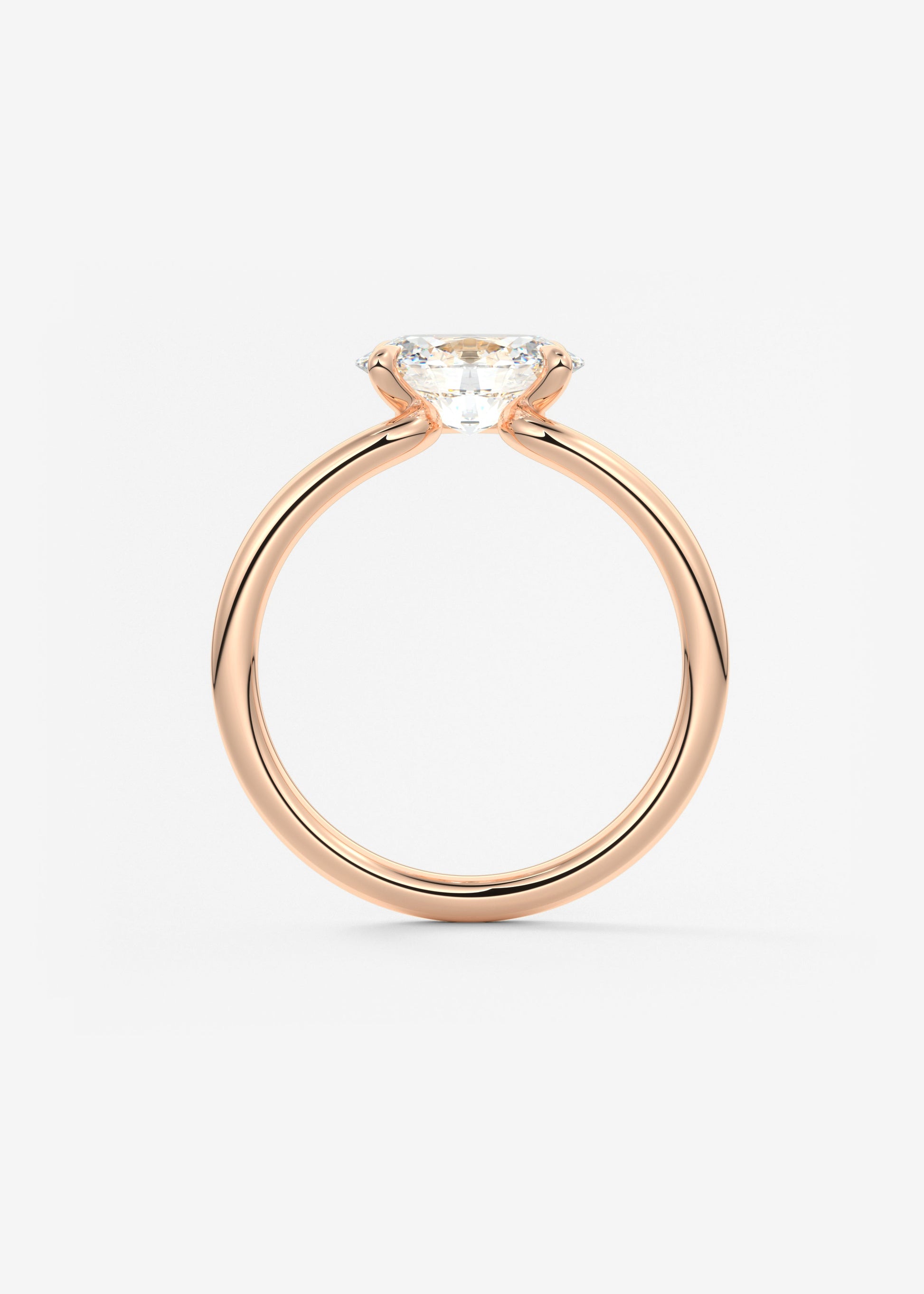 Oval Solitaire With Raised Basket Gallery Lab Grown Diamond Engagement Ring