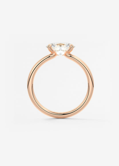 Oval Solitaire With Raised Basket Gallery Lab Grown Diamond Engagement Ring