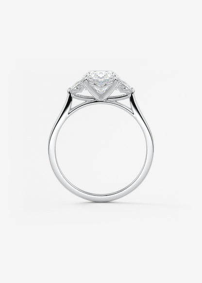 Oval Solitaire With Raised Basket Gallery Lab Grown Diamond Engagement Ring