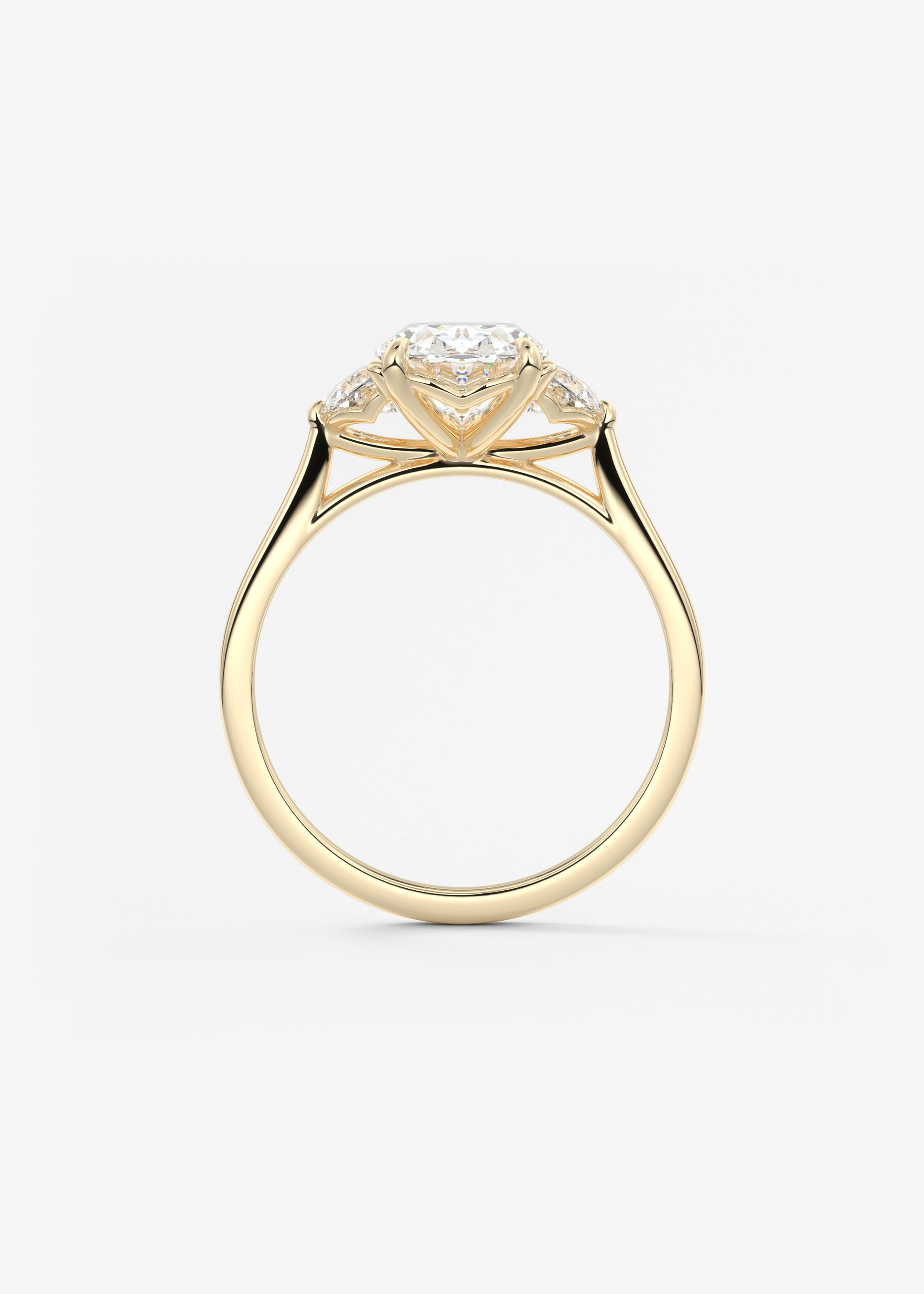 Oval Solitaire With Raised Basket Gallery Lab Grown Diamond Engagement Ring