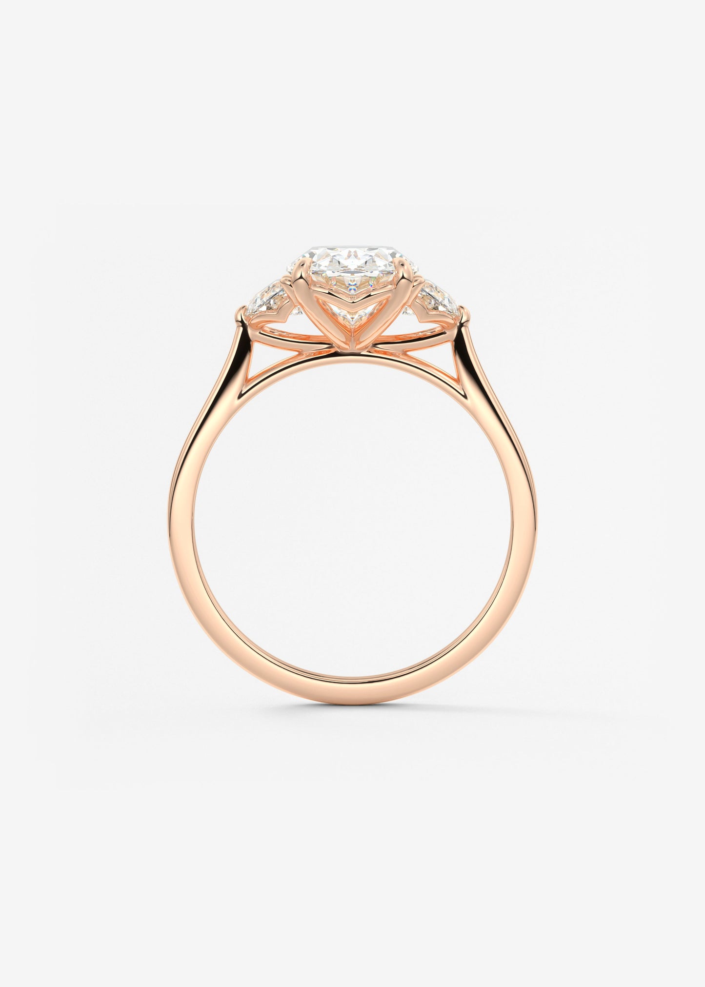 Oval Solitaire With Raised Basket Gallery Lab Grown Diamond Engagement Ring