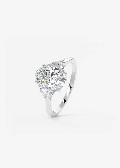 Oval Solitaire With Raised Basket Gallery Lab Grown Diamond Engagement Ring