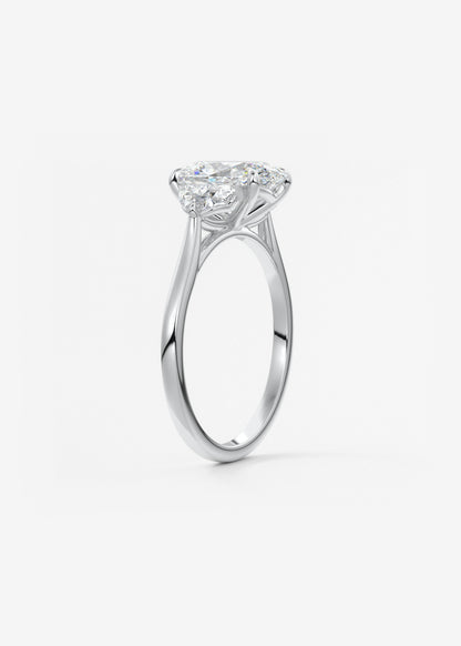 Oval Solitaire With Raised Basket Gallery Lab Grown Diamond Engagement Ring