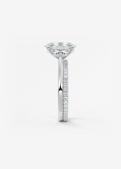 Oval Solitaire With Raised Basket Gallery Lab Grown Diamond Engagement Ring