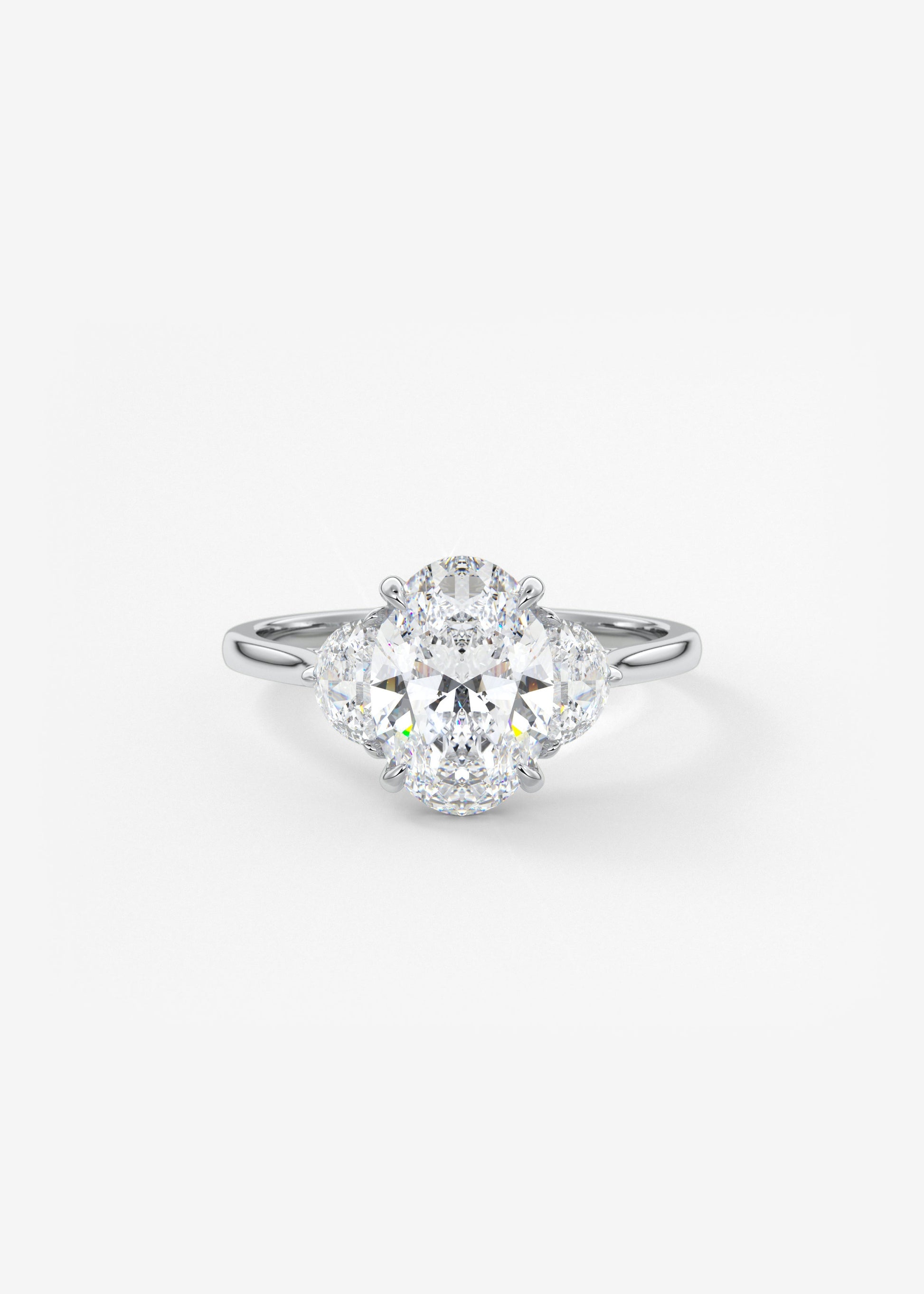 Oval Solitaire With Raised Basket Gallery Lab Grown Diamond Engagement Ring