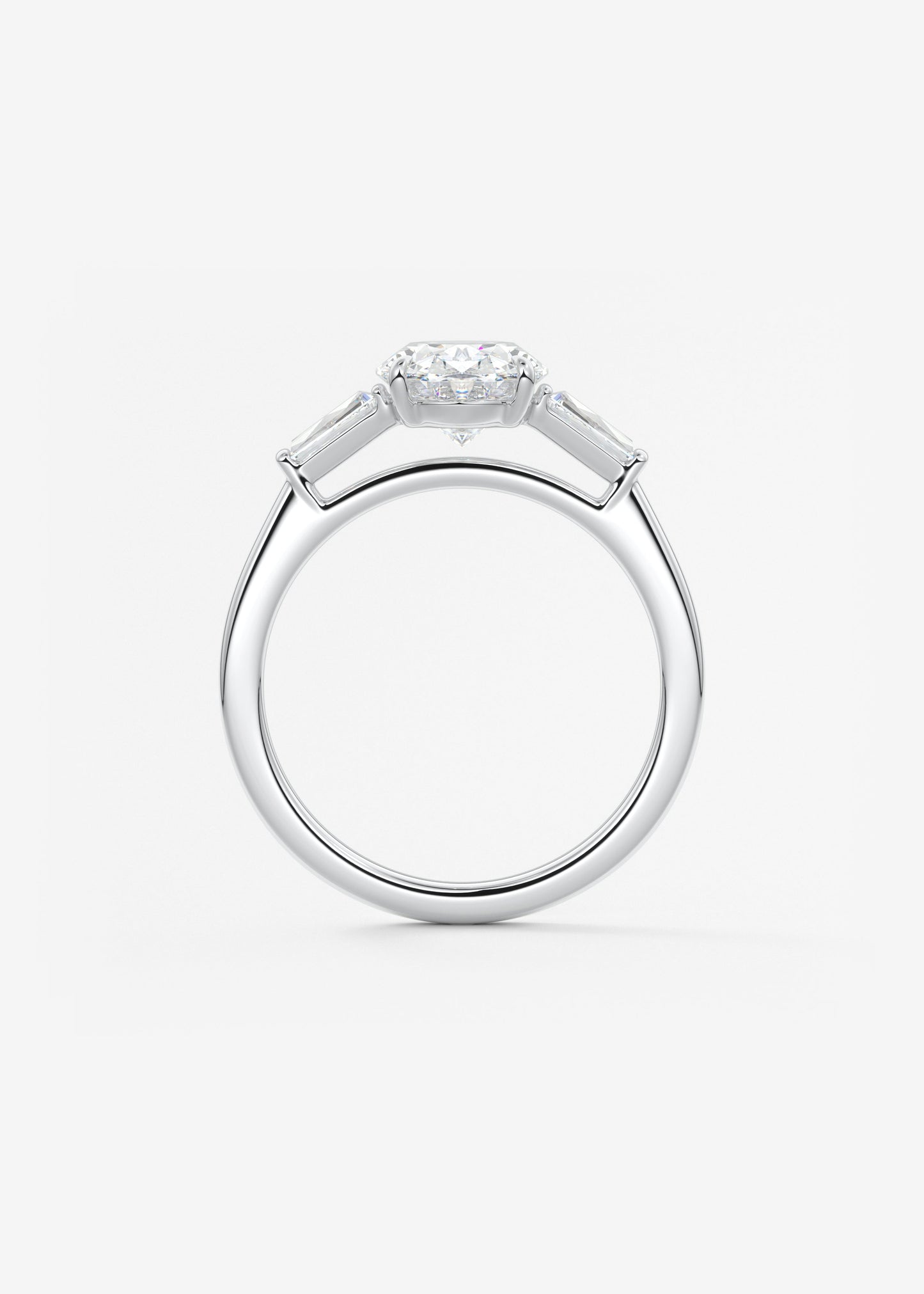 Oval Solitaire With Raised Basket Gallery Lab Grown Diamond Engagement Ring
