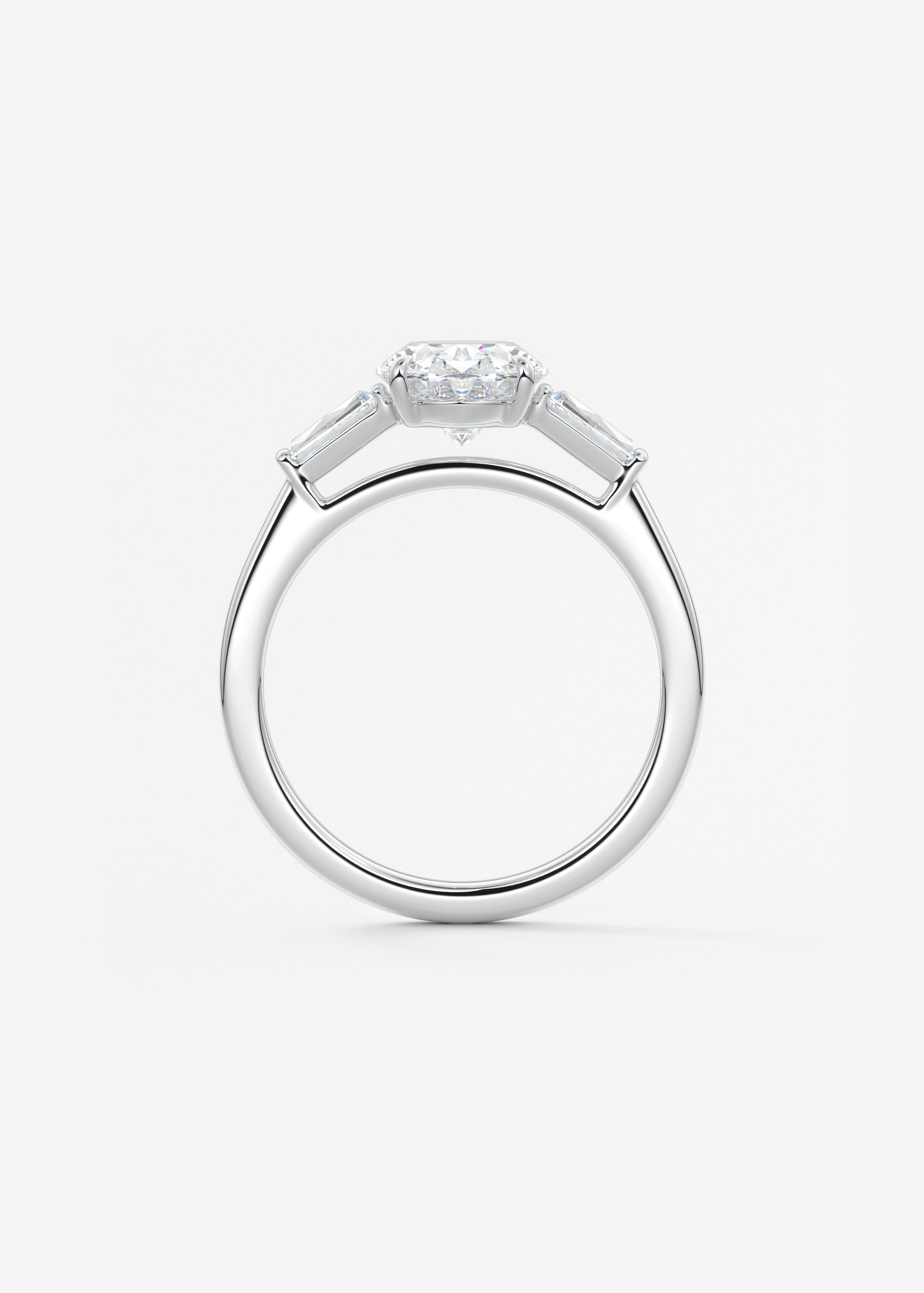 Oval Solitaire With Raised Basket Gallery Lab Grown Diamond Engagement Ring