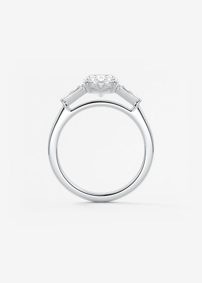 Oval Solitaire With Raised Basket Gallery Lab Grown Diamond Engagement Ring