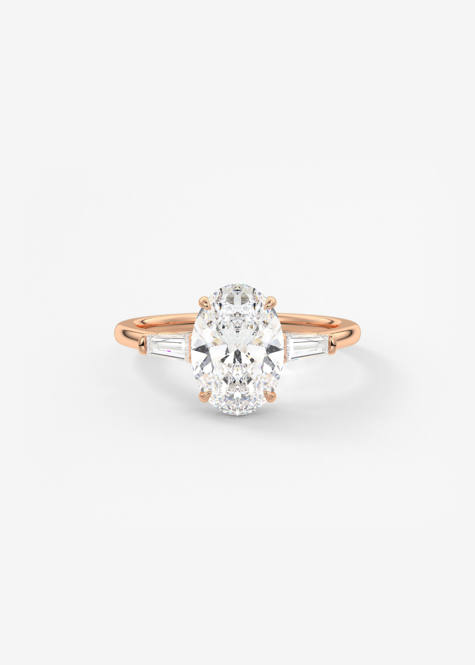 Oval Solitaire With Raised Basket Gallery Lab Grown Diamond Engagement Ring