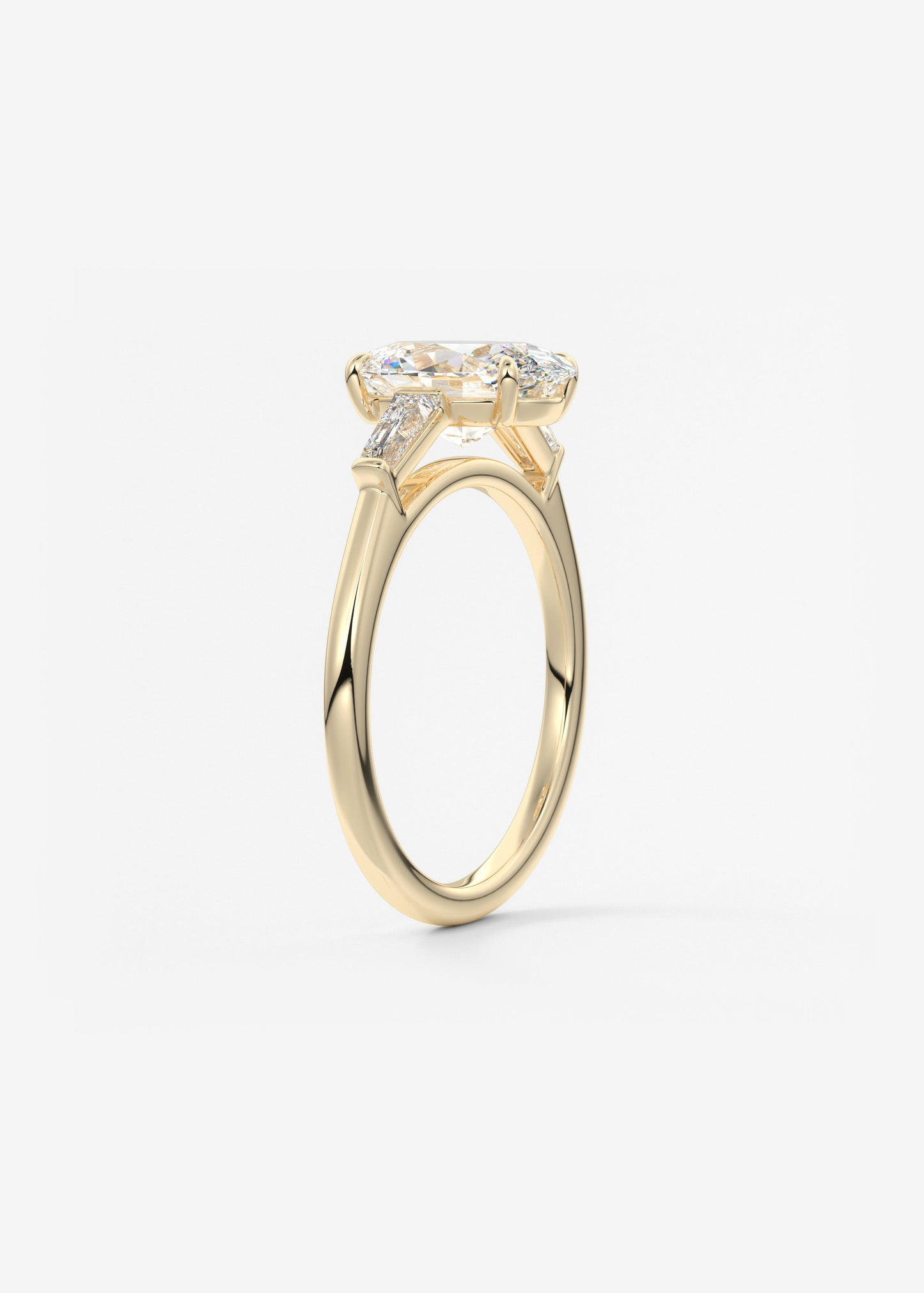 Oval Solitaire With Raised Basket Gallery Lab Grown Diamond Engagement Ring