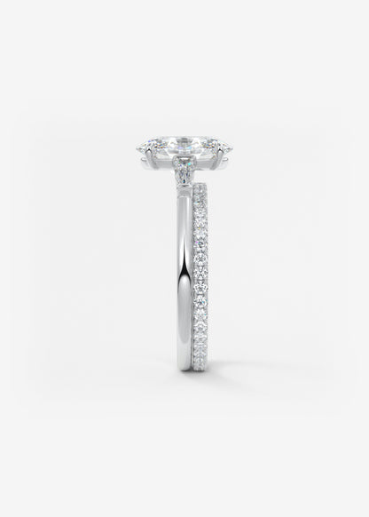 Oval Solitaire With Raised Basket Gallery Lab Grown Diamond Engagement Ring