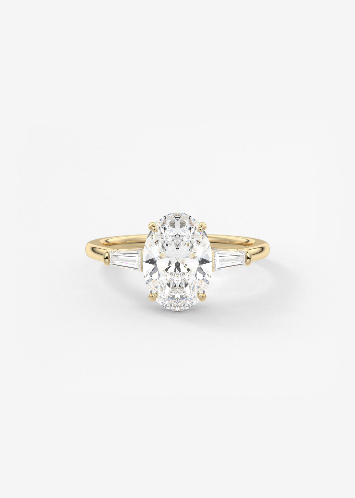 Oval Solitaire With Raised Basket Gallery Lab Grown Diamond Engagement Ring