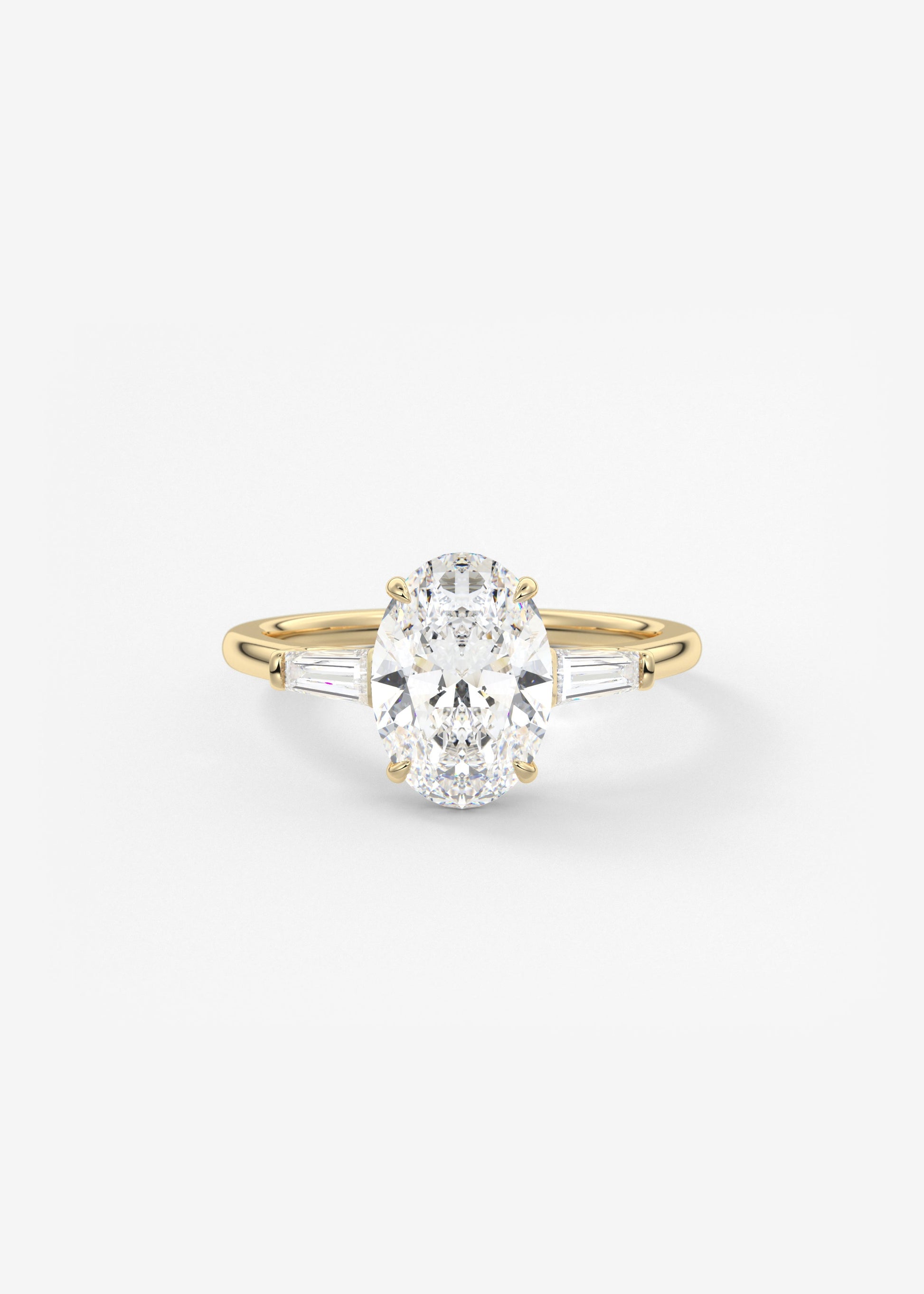 Oval Solitaire With Raised Basket Gallery Lab Grown Diamond Engagement Ring