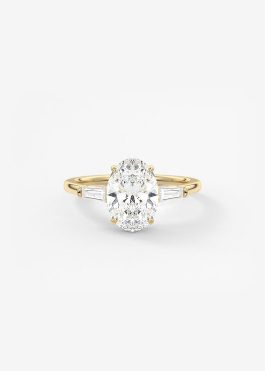 Oval Solitaire With Raised Basket Gallery Lab Grown Diamond Engagement Ring