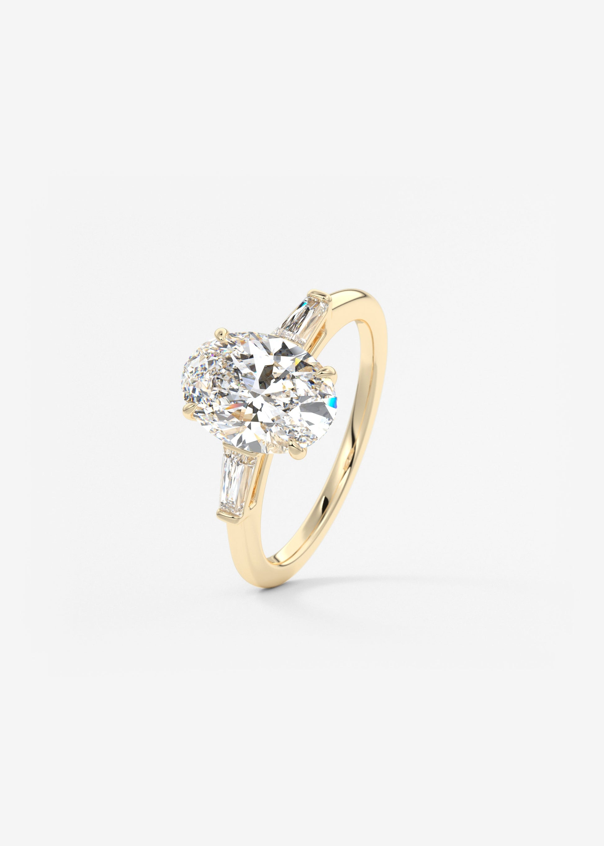 Oval Solitaire With Raised Basket Gallery Lab Grown Diamond Engagement Ring