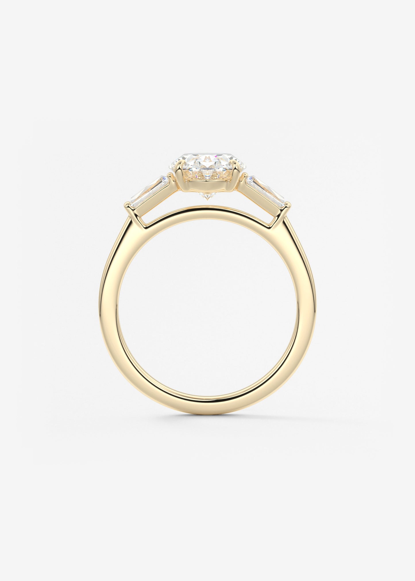 Oval Solitaire With Raised Basket Gallery Lab Grown Diamond Engagement Ring