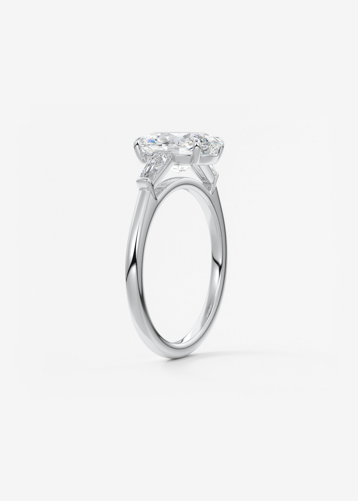 Oval Solitaire With Raised Basket Gallery Lab Grown Diamond Engagement Ring