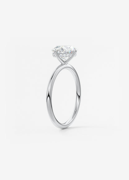 Oval Solitaire With Raised Basket Gallery Lab Grown Diamond Engagement Ring