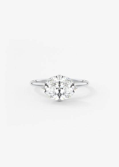 Oval Solitaire With Raised Basket Gallery Lab Grown Diamond Engagement Ring