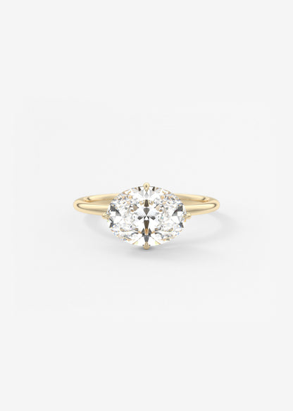 Oval Solitaire With Raised Basket Gallery Lab Grown Diamond Engagement Ring